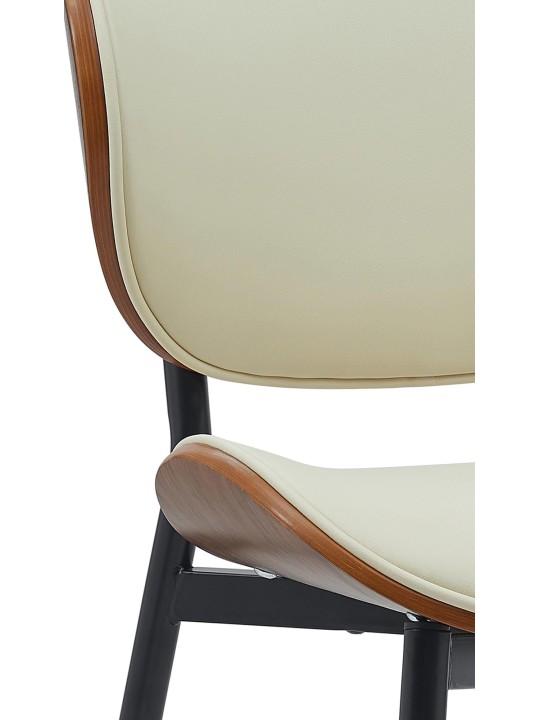 Scaun vizitator Enid imitatie de piele, nuc/crem Scaun vizitator Enid imitatie de piele, nuc/crem