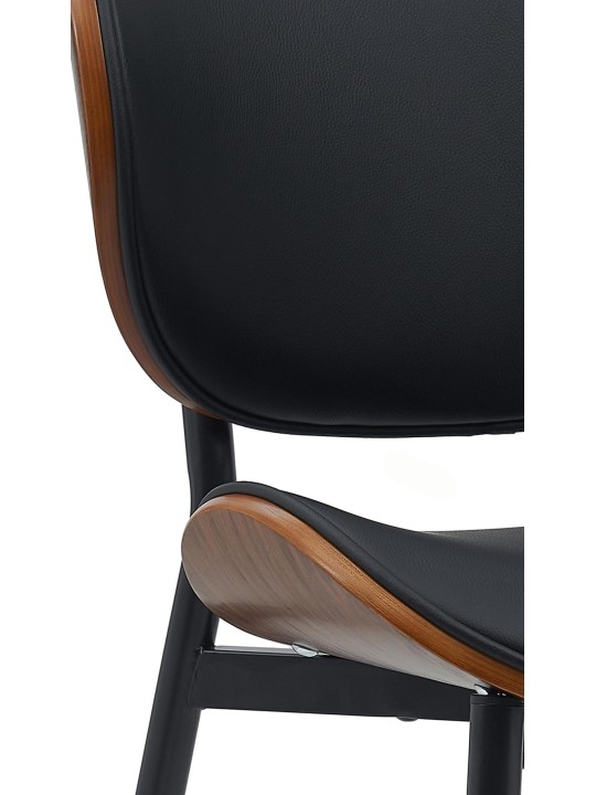 Scaun vizitator Enid imitatie de piele, nuc/negru Scaun vizitator Enid imitatie de piele, nuc/negru