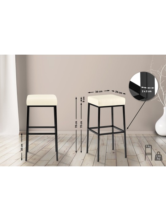 Scaun de bar Montreal B80, crem