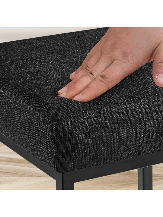 Set 2 scaune de bar stofa Montreal 85, gri închis Set 2 scaune de bar stofa Montreal 85, gri închis