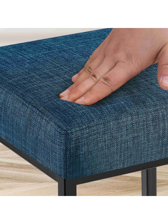 Set 2 scaune de bar stofa Montreal 85, albastru Set 2 scaune de bar stofa Montreal 85, albastru