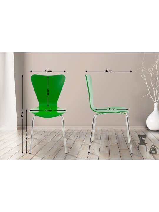 Set 2 scaune vizitator Calisto, verde