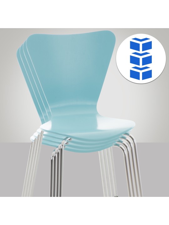 Set 2 scaune vizitator Calisto, albastru deschis