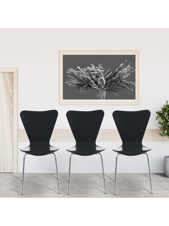 Set 2 scaune vizitator Calisto, negru