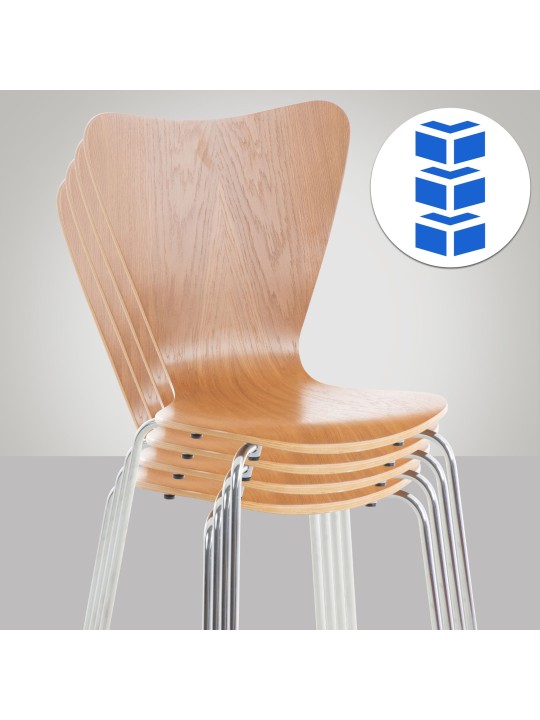 Set 2 scaune vizitator Calisto, stejar