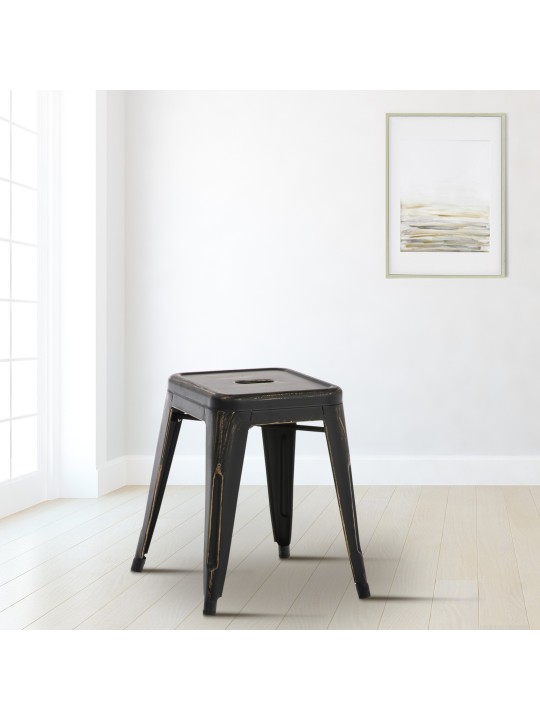 Scaun Armin antic, negru-auriu