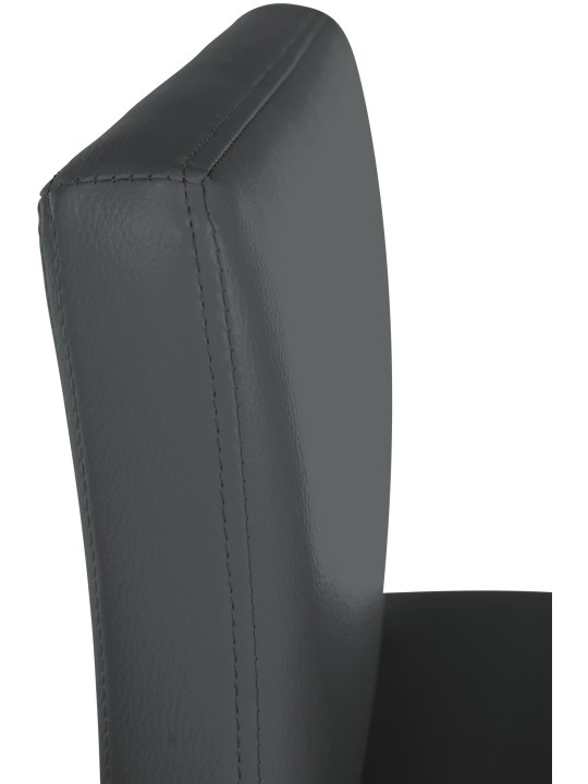 Scaun de bar Newport imitatie piele B, gri închis