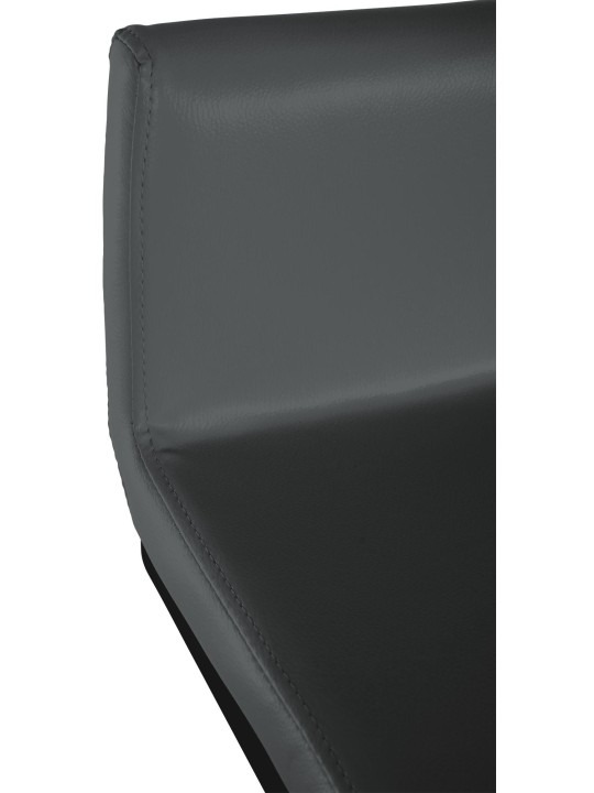 Scaun de bar Newport imitatie piele B, gri închis