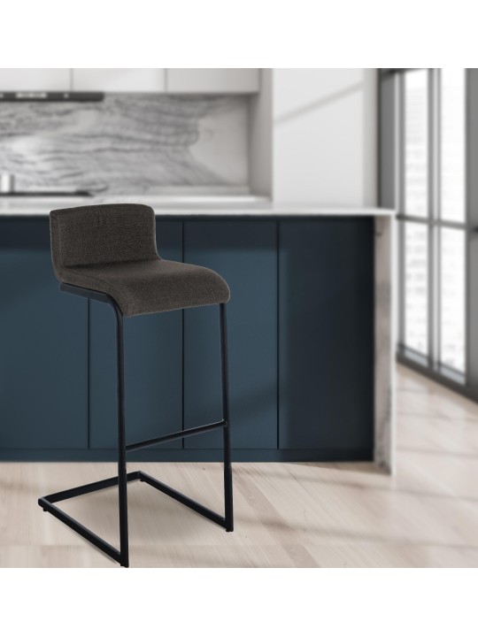 Scaun de bar Newport material B, gri închis