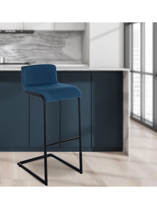 Scaun de bar Newport material B, albastru