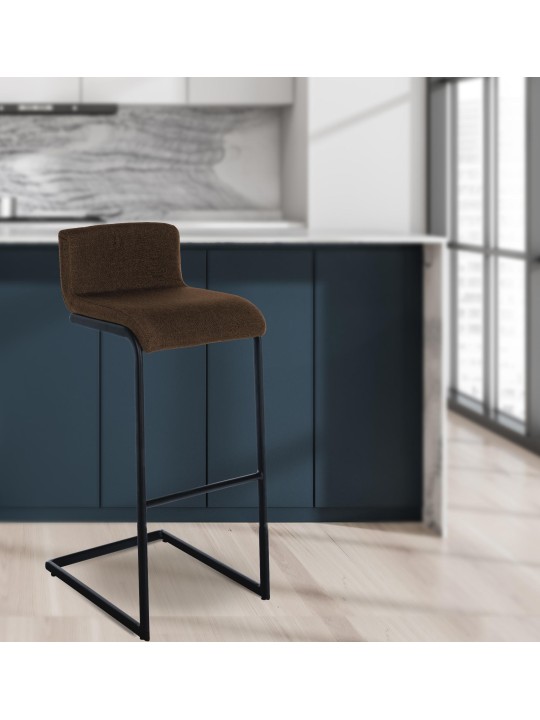 Scaun de bar Newport material B, maro