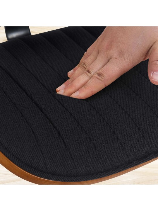 Scaun de bar Tesatura Clawson, nuc/negru Scaun de bar Tesatura Clawson, nuc/negru