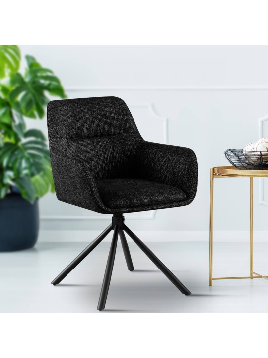 Scaun Tipton stofa, negru