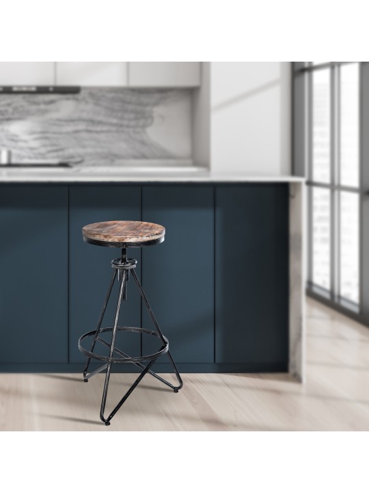 Scaun de bar Karla, argintiu