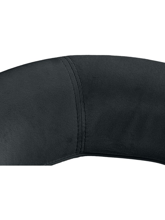 Scaun de bar Olinda catifea crom, negru