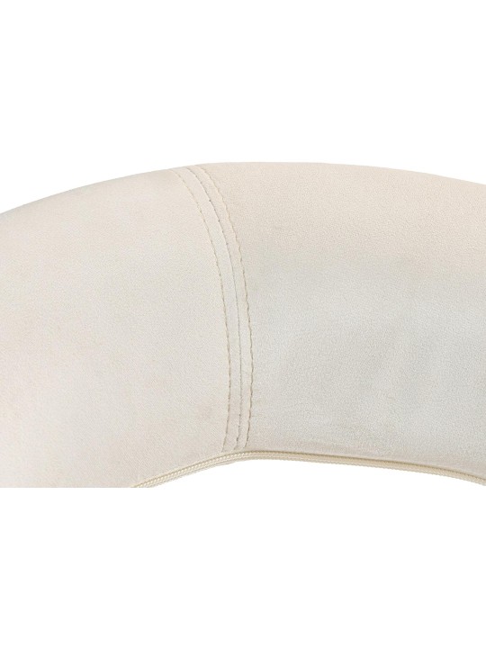 Scaun de bar Olinda catifea crom, crem