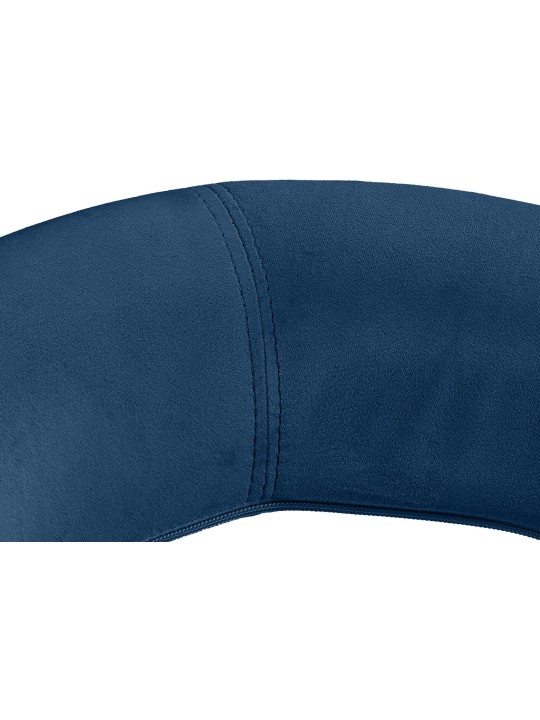 Scaun de bar Olinda catifea crom, albastru