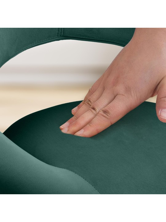 Scaun de bar Olinda catifea, verde