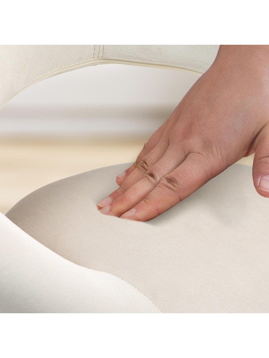 Scaun de bar Olinda catifea, crem Scaun de bar Olinda catifea, crem