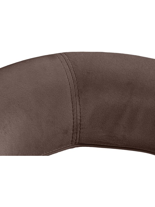 Scaun de bar Olinda catifea, maro