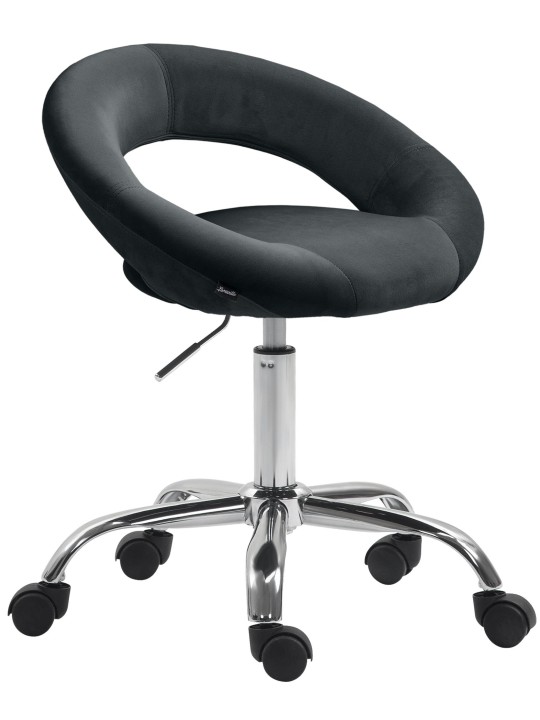 Scaun de lucru Olinda catifea, negru Scaun de lucru Olinda catifea, negru