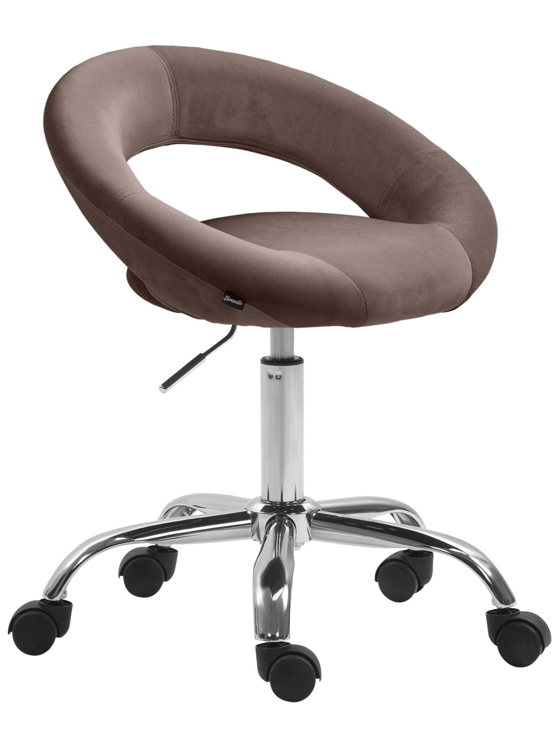 Scaun de lucru Olinda catifea, maro