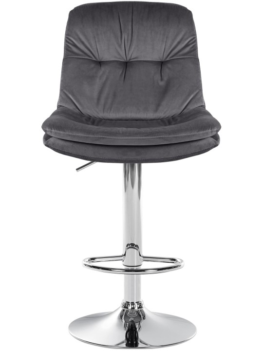 Scaun de bar Laurel Velvet Chrome, gri închis Scaun de bar Laurel Velvet Chrome, gri închis