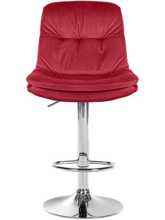 Scaun de bar Laurel Velvet Chrome, roșu