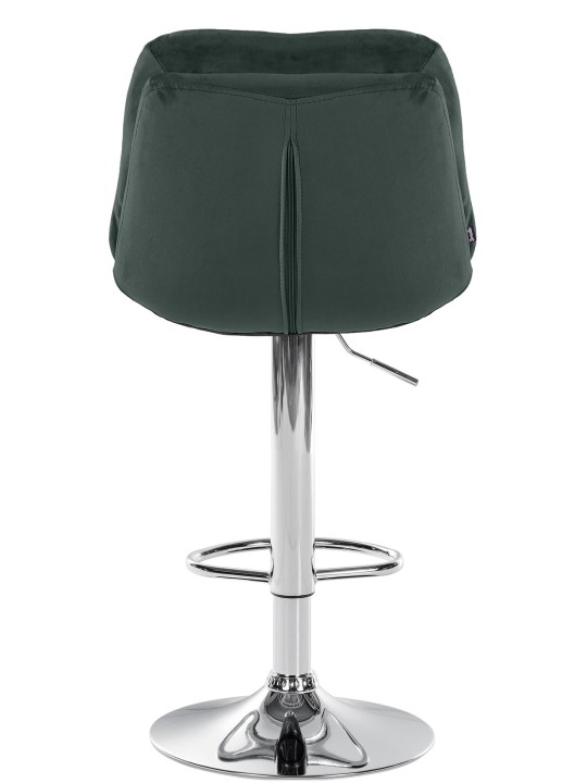 Scaun de bar Laurel Velvet Chrome, verde închis
