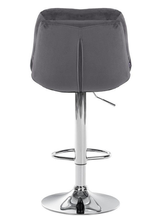 Scaun de bar Laurel Velvet Chrome, gri închis Scaun de bar Laurel Velvet Chrome, gri închis