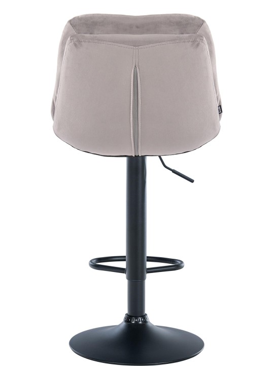 Scaun de bar catifea dafin, gri