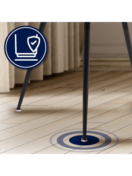 Scaun de sufragerie din catifea Jaysie, gri închis