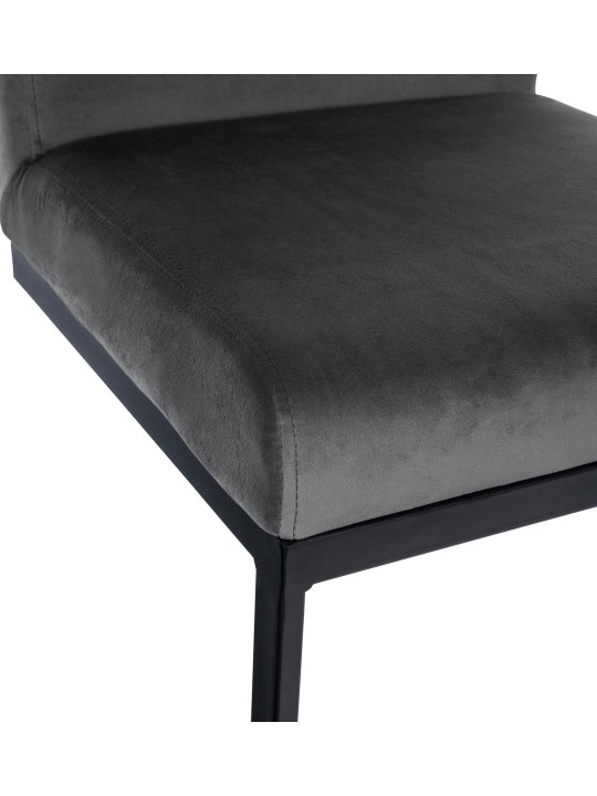 Scaun de bar Hopewell catifea B, gri închis