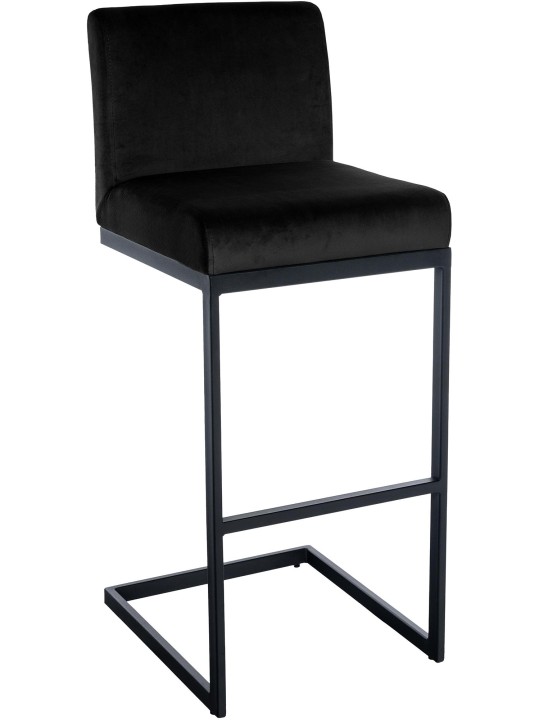 Scaun de bar Hopewell catifea B, negru
