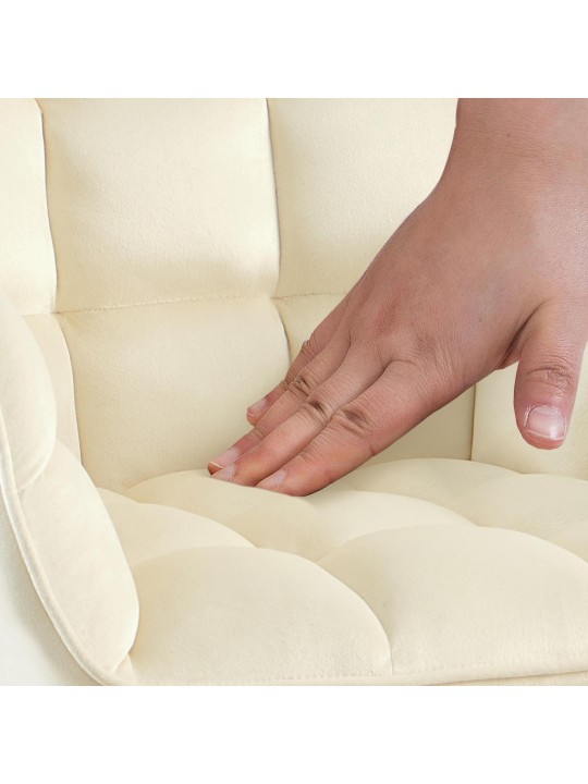 Scaun Tirana catifea, crem