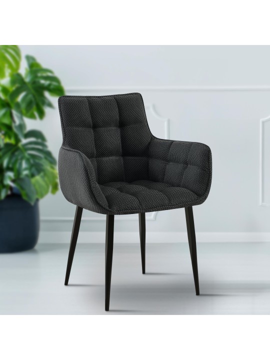 Scaun țesătură Tirana, gri titan