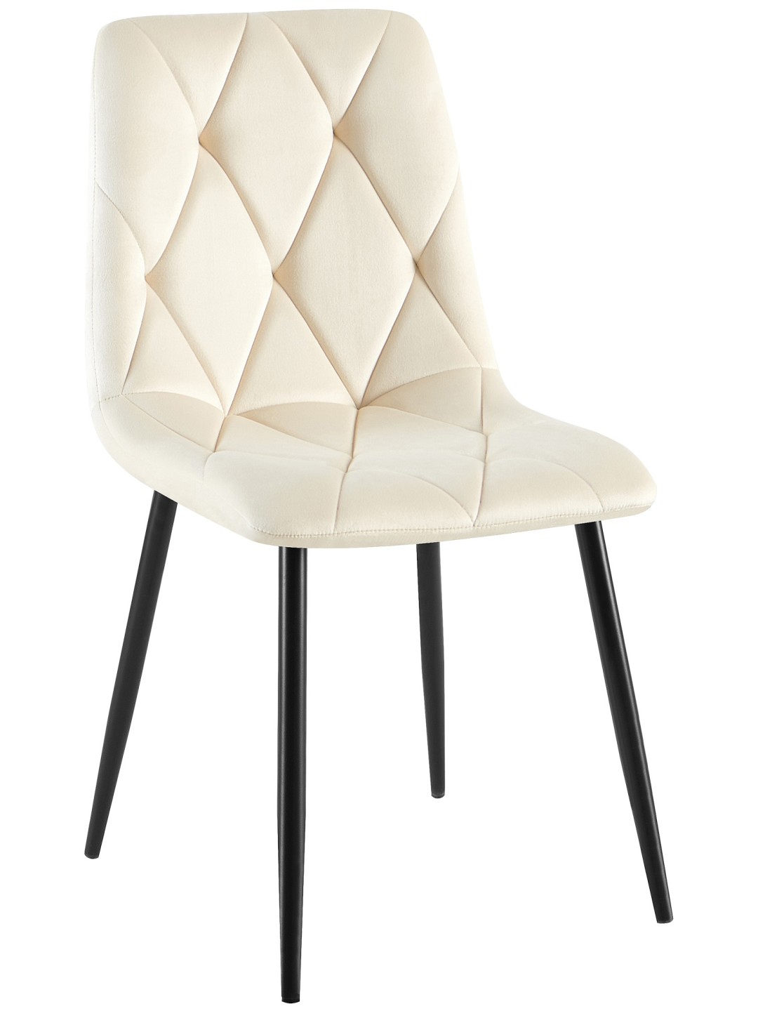 Scaun de sufragerie din catifea Clairton, crem