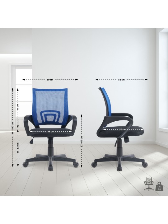 Scaun de birou Genius, albastru