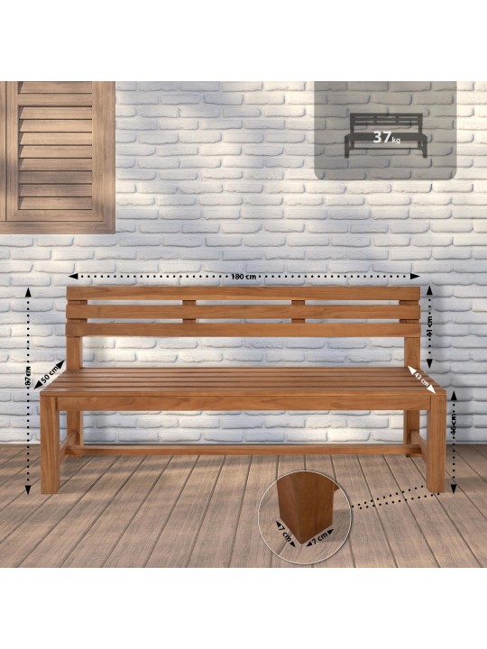Banca din teak Augusta 180 cm, tec