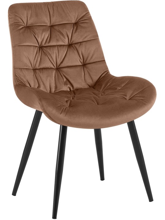 Scaun de sufragerie din catifea Rossford, maro