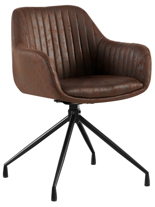 Scaun de sufragerie Welby Vintage, maro închis