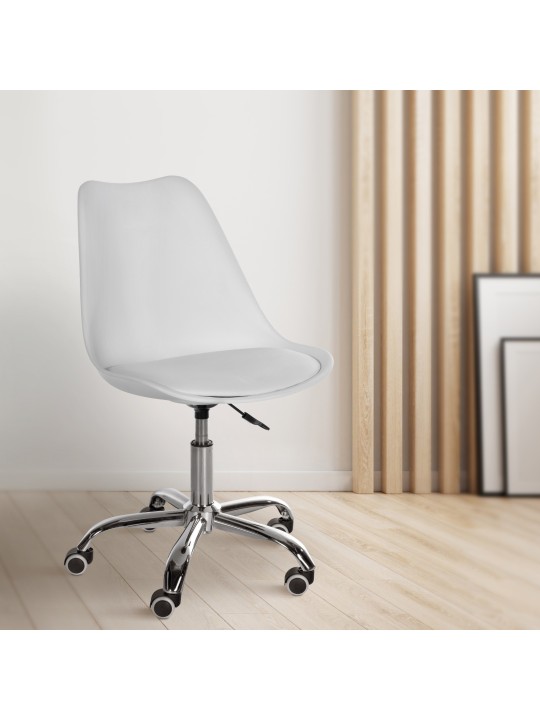 Scaun de lucru Laflin, alb Scaun de lucru Laflin, alb