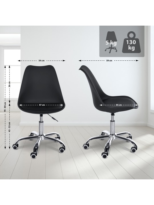 Scaun de lucru Laflin, negru Scaun de lucru Laflin, negru