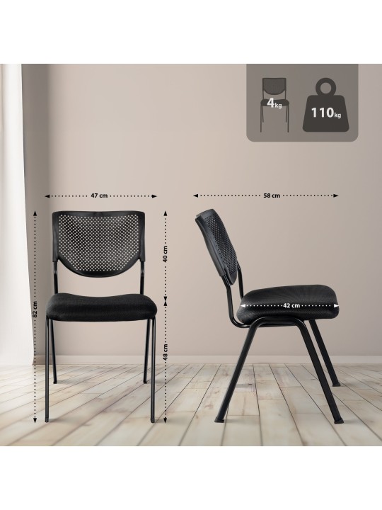 Scaun Kaber, negru/negru