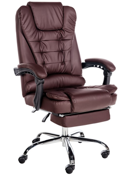 Scaun de birou Oxygen imitatie piele, bordo