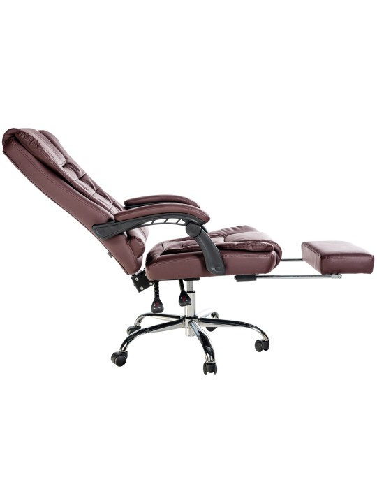 Scaun de birou Oxygen imitatie piele, bordo
