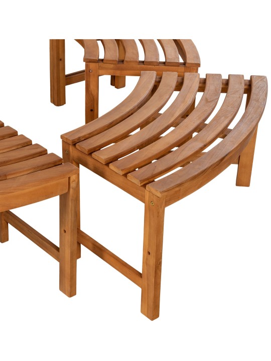 Bancă de copac Nila 250 cm rotundă FĂRĂ spătar, maro Bancă de copac Nila 250 cm rotundă FĂRĂ spătar, maro