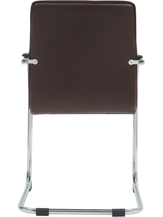 Set 2 scaune vizitator Tira imitatie piele, maro