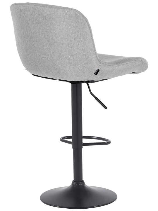Scaun bar Solon stofa, gri deschis Scaun bar Solon stofa, gri deschis