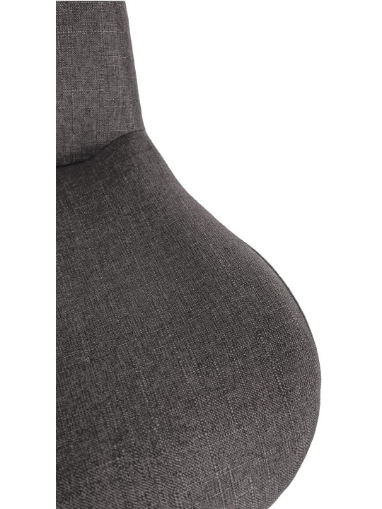 Scaun de bar Solon țesătură cromată, gri închis